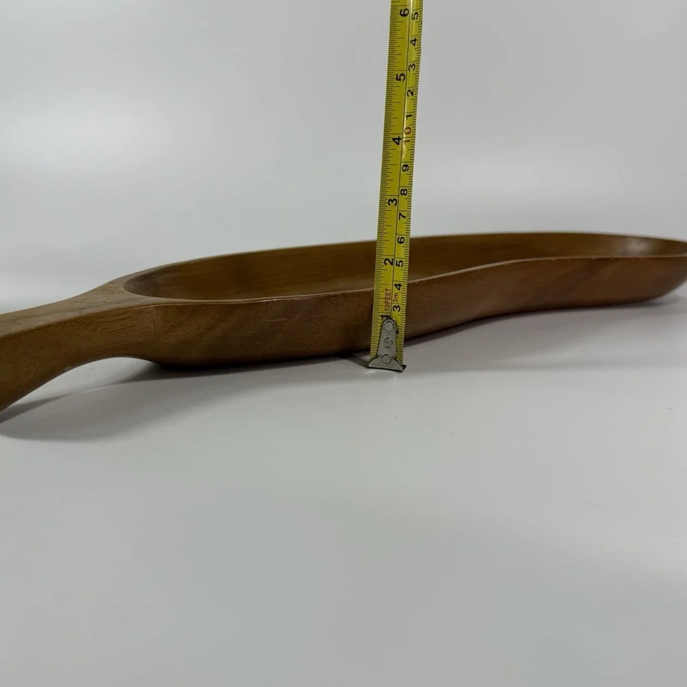 Vintage‎ MCM Serving Fruit Tray Bowl Taverneau Wood Banana Philippines